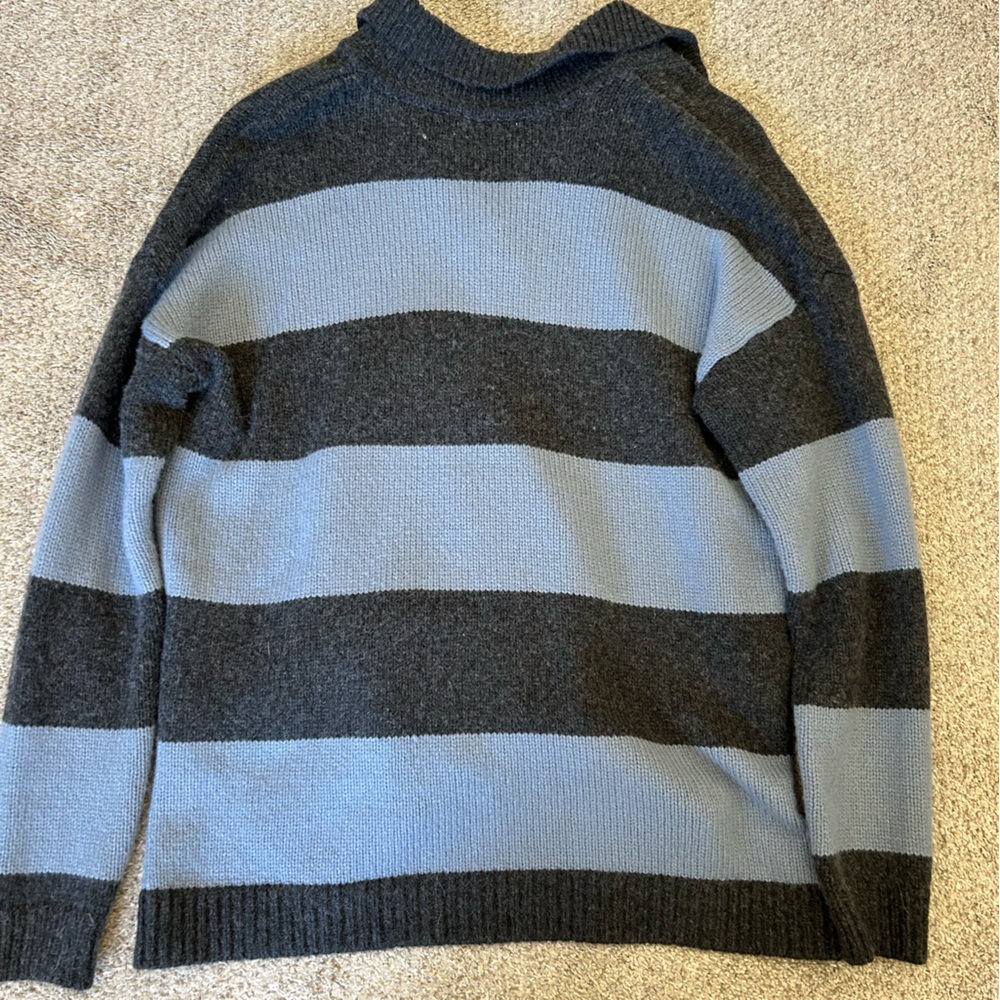 madewell blue and dark grey rugby sweater - Picture 8 of 11